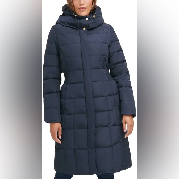 Cole Haan signature box quilt down puffer navy blue - Picture 8 of 8